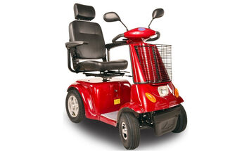 Čtyřkolový elektrický invalidní vozík s malým košem Selvo 4800